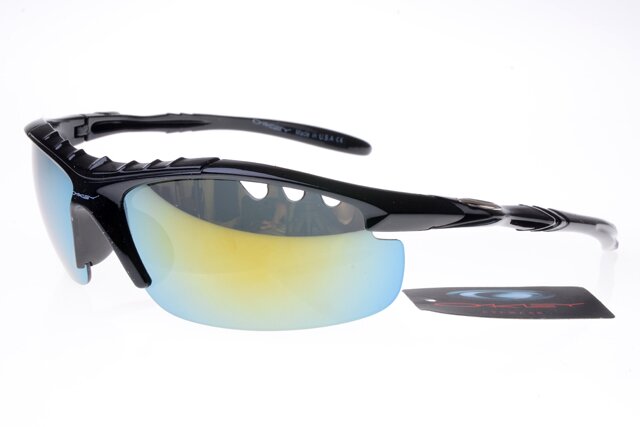 Oakley Femme Lunettes De Soleil Bleu/Jaune Lens