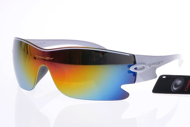 Oakley Flak Jacket Lunettes De Soleil Jaune/Bleu