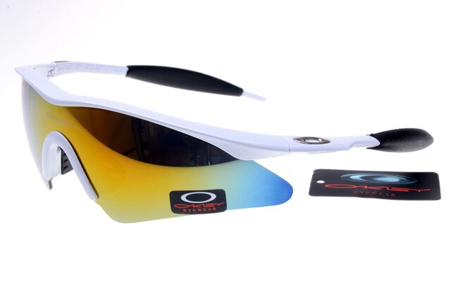 Oakley Pro M Frame Lunettes De Soleil Bleu/Jaune